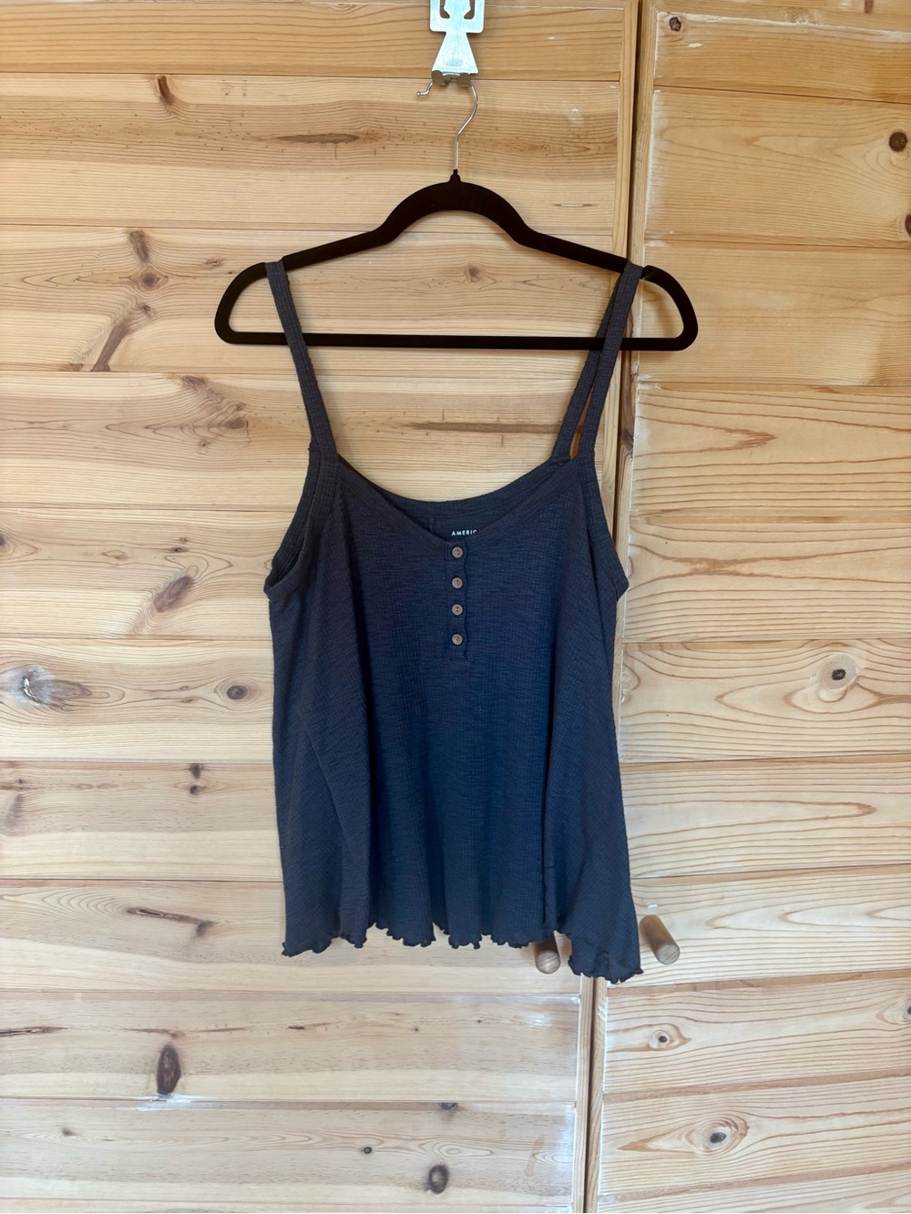 American Eagle Flowy Tank Top - Charcoal